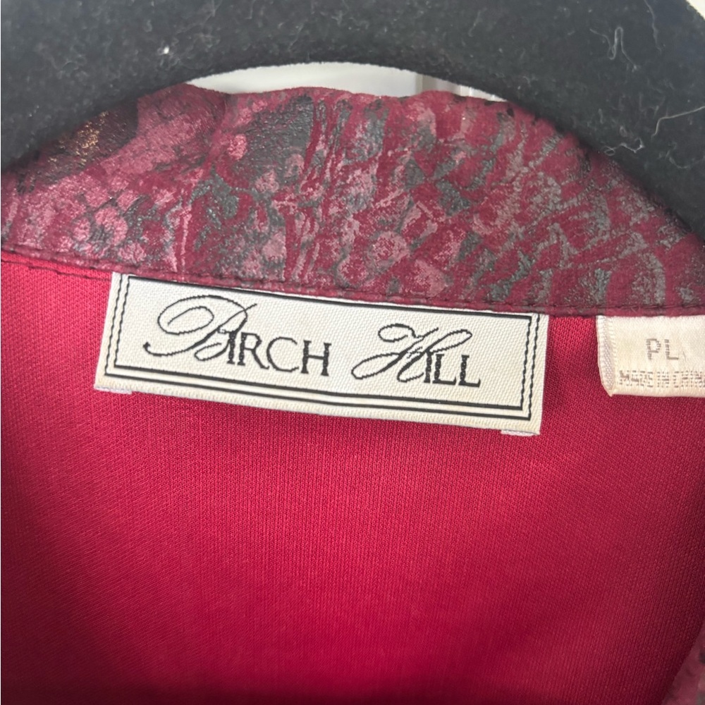 Chic Burgundy and Gold Python Print Leather Jacket - image 9